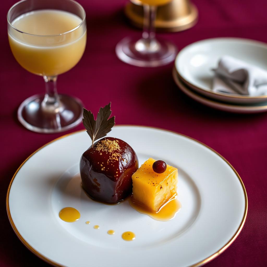 Elderflower posset and rum-glazed pineapple dessert